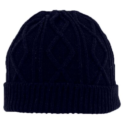 OTTO CAP 12" Cable Knit Beanie w/ Rib Knit Cuff Thumbnail