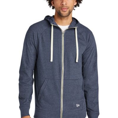 Sueded Cotton Blend Full Zip Hoodie Thumbnail